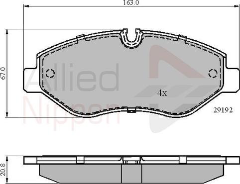 Comline ADB01555 - Bremžu uzliku kompl., Disku bremzes autospares.lv