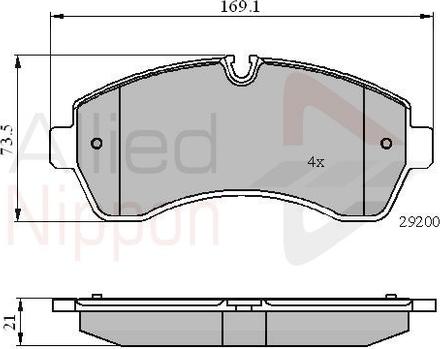 Comline ADB01569 - Bremžu uzliku kompl., Disku bremzes autospares.lv