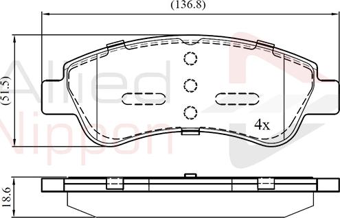 Comline ADB01525 - Bremžu uzliku kompl., Disku bremzes autospares.lv