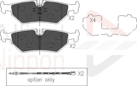 Comline ADB01527 - Тормозные колодки, дисковые, комплект www.autospares.lv