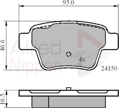 Comline ADB01658 - Bremžu uzliku kompl., Disku bremzes autospares.lv