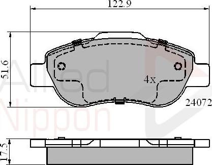 Comline ADB01600 - Bremžu uzliku kompl., Disku bremzes www.autospares.lv