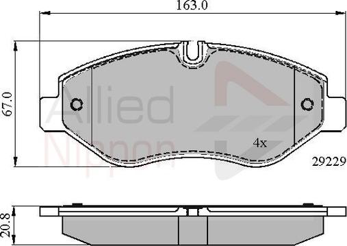 Comline ADB01616 - Bremžu uzliku kompl., Disku bremzes www.autospares.lv