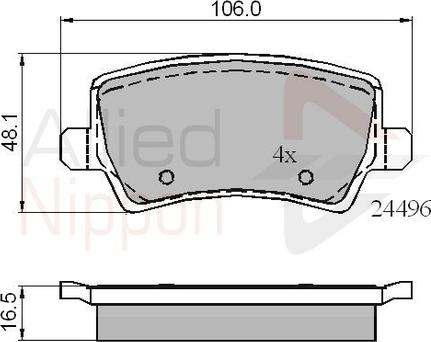 Comline ADB01613 - Bremžu uzliku kompl., Disku bremzes autospares.lv