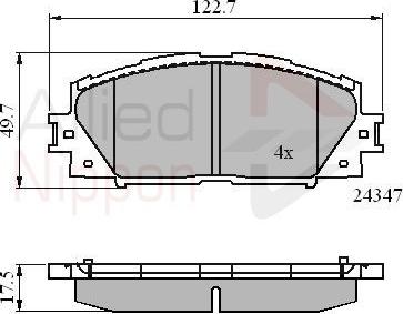 Comline ADB01612 - Bremžu uzliku kompl., Disku bremzes autospares.lv