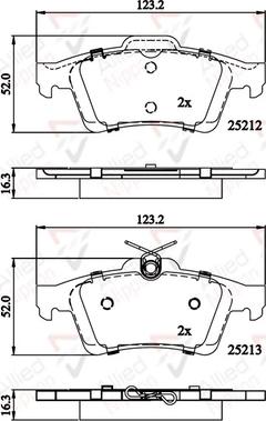 Comline ADB01629 - Тормозные колодки, дисковые, комплект www.autospares.lv