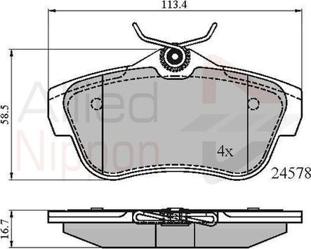 Comline ADB01622 - Bremžu uzliku kompl., Disku bremzes autospares.lv