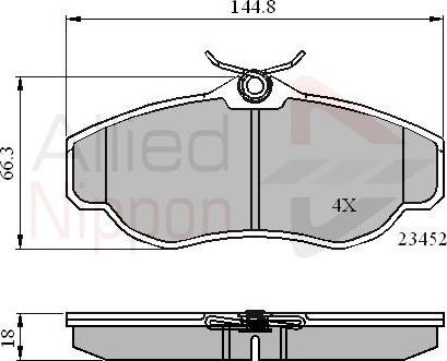 Comline ADB0162 - Brake Pad Set, disc brake www.autospares.lv