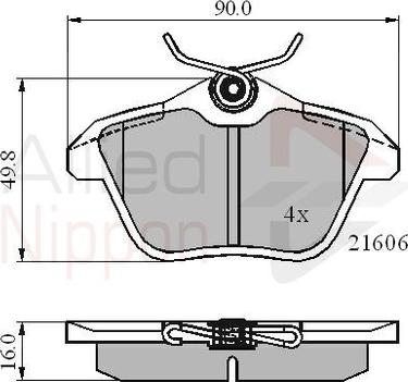 Comline ADB01095 - Bremžu uzliku kompl., Disku bremzes autospares.lv