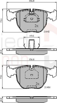 Comline ADB01096 - Bremžu uzliku kompl., Disku bremzes www.autospares.lv