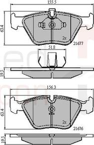 Comline ADB01010 - Bremžu uzliku kompl., Disku bremzes www.autospares.lv