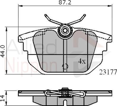 Comline ADB01012 - Bremžu uzliku kompl., Disku bremzes www.autospares.lv