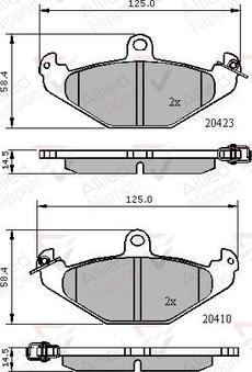 Comline ADB01081 - Bremžu uzliku kompl., Disku bremzes autospares.lv