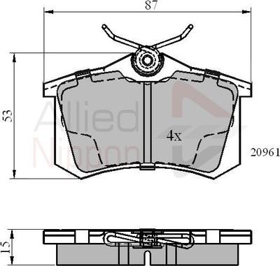 Comline ADB0108 - Bremžu uzliku kompl., Disku bremzes autospares.lv