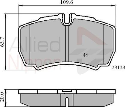 Comline ADB01034 - Bremžu uzliku kompl., Disku bremzes www.autospares.lv