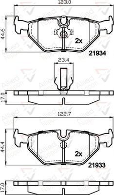 Comline ADB01024 - Bremžu uzliku kompl., Disku bremzes autospares.lv