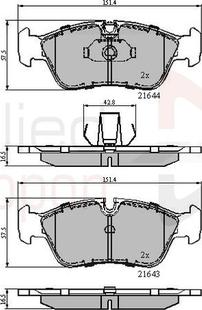 Comline ADB01023 - Bremžu uzliku kompl., Disku bremzes autospares.lv