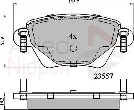 Comline ADB01114 - Тормозные колодки, дисковые, комплект www.autospares.lv