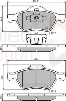 Comline ADB01115 - Bremžu uzliku kompl., Disku bremzes autospares.lv