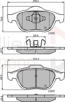 Comline ADB01116 - Тормозные колодки, дисковые, комплект www.autospares.lv