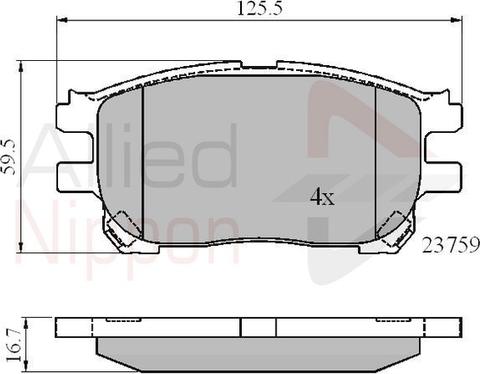 Comline ADB01139 - Bremžu uzliku kompl., Disku bremzes autospares.lv