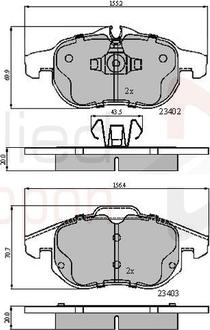 Comline ADB01137 - Тормозные колодки, дисковые, комплект www.autospares.lv