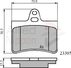 Comline ADB01122 - Bremžu uzliku kompl., Disku bremzes autospares.lv