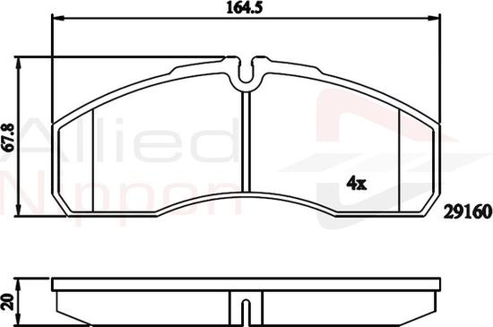 Comline ADB01173 - Тормозные колодки, дисковые, комплект www.autospares.lv