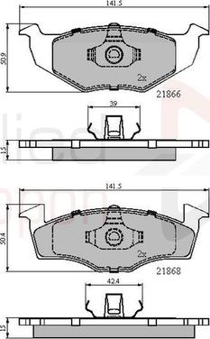 Comline ADB0180 - Тормозные колодки, дисковые, комплект www.autospares.lv