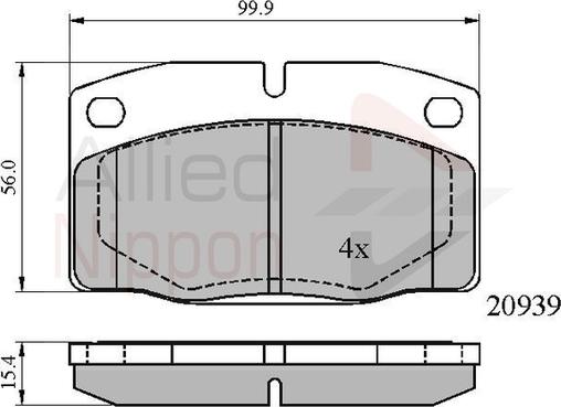 Comline ADB0135 - Тормозные колодки, дисковые, комплект www.autospares.lv