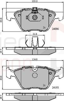 Comline ADB01300 - Bremžu uzliku kompl., Disku bremzes autospares.lv