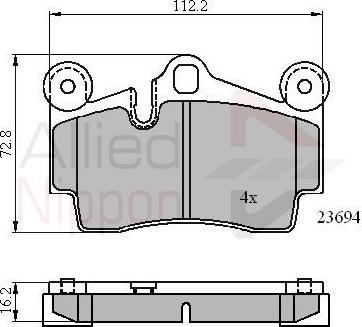 Comline ADB01316 - Bremžu uzliku kompl., Disku bremzes autospares.lv