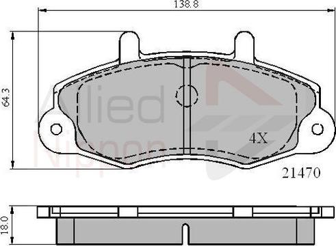 Comline ADB0132 - Bremžu uzliku kompl., Disku bremzes www.autospares.lv