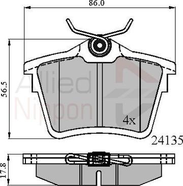 Comline ADB01252 - Brake Pad Set, disc brake www.autospares.lv