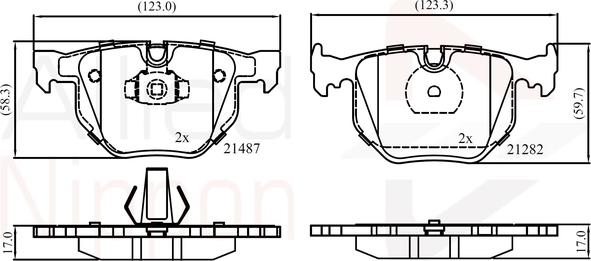 Comline ADB01205 - Brake Pad Set, disc brake www.autospares.lv