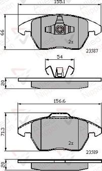 Comline ADB01224 - Тормозные колодки, дисковые, комплект www.autospares.lv