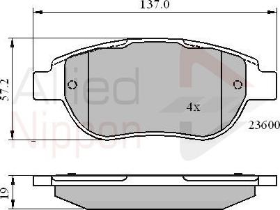 Comline ADB01748 - Тормозные колодки, дисковые, комплект www.autospares.lv