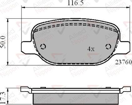 Comline ADB01769 - Тормозные колодки, дисковые, комплект www.autospares.lv