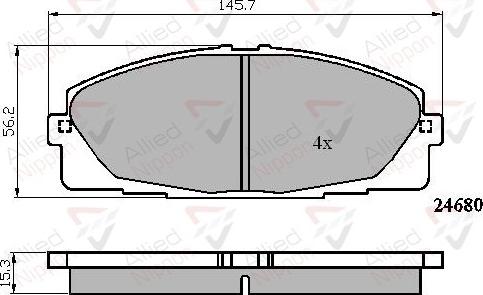 LPR 5P1595 - Bremžu uzliku kompl., Disku bremzes autospares.lv