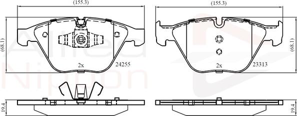 Comline ADB01700 - Brake Pad Set, disc brake www.autospares.lv