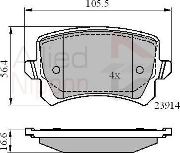 Comline ADB01712 - Bremžu uzliku kompl., Disku bremzes autospares.lv