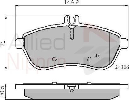 Comline ADB01786 - Bremžu uzliku kompl., Disku bremzes autospares.lv