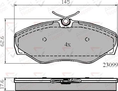 Comline ADB01780 - Bremžu uzliku kompl., Disku bremzes autospares.lv