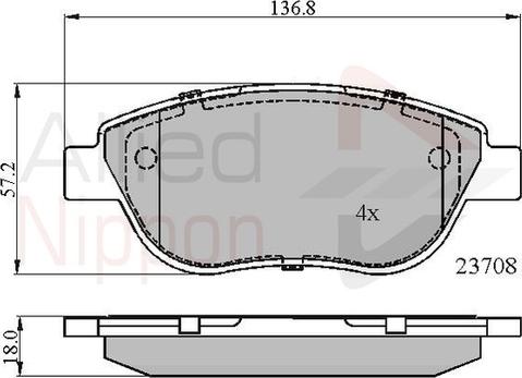 Comline ADB01783 - Тормозные колодки, дисковые, комплект www.autospares.lv