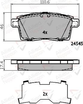 Comline ADB01731 - Bremžu uzliku kompl., Disku bremzes autospares.lv