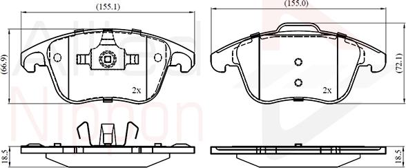 Comline ADB01720 - Brake Pad Set, disc brake www.autospares.lv