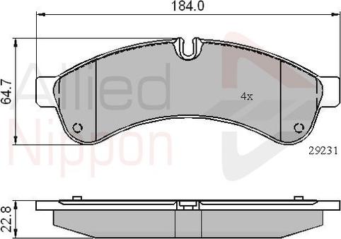 Comline ADB01727 - Bremžu uzliku kompl., Disku bremzes www.autospares.lv