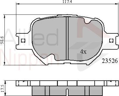 Comline ADB0896 - Тормозные колодки, дисковые, комплект www.autospares.lv