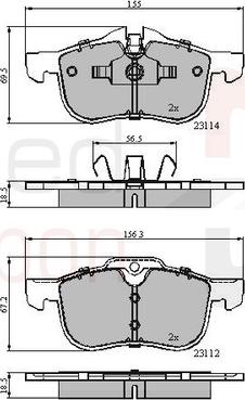 Comline ADB0898 - Bremžu uzliku kompl., Disku bremzes www.autospares.lv