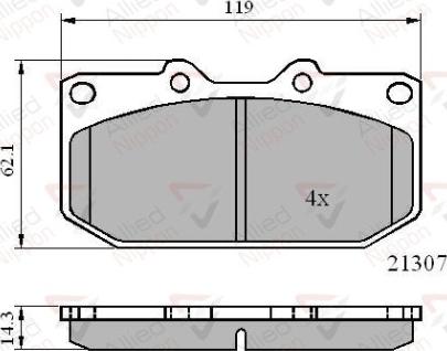 Comline ADB0829 - Bremžu uzliku kompl., Disku bremzes www.autospares.lv